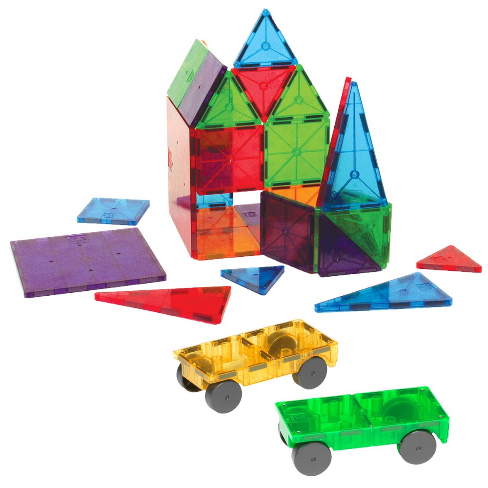magna tiles 2 piece car expansion set
