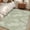 Green, variant on Summer Palm Leaf Area Rug 3x5 FT, Non Slip Entryway Bedside Carpet, Green Tropical Bloom Silhouettes Washable Soft Floor Carpet Indoor Mat Non-Shedding Throw Rugs for Dorm Kitchen Home Office