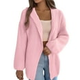 thumbnail image 2 of Women's Long Sleeve V-Neck Cardigan Sweater, Soft Acrylic Material with Pockets, Loose Fit Casual Mid-Length Top for Everyday Wear in Cool Seasons, 2 of 9