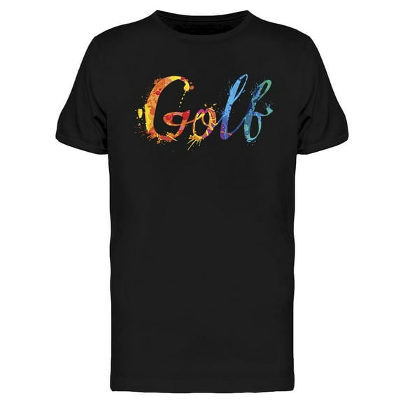 Golf Watercolor Style T-Shirt Men -Image by Shutterstock, Male 3X-Large