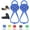 blue, variant on Two universal anti-slip spikes, anti-slip shoe covers, ice and snow anti-slip spikes, made of silicone-resistant material, suitable for ice and snow hiking, walking, rock climbing, and fishing.