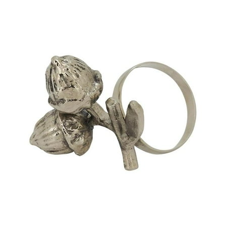 

Saro Lifestyle NR352.S Acorn Napkin Rings Silver - Set of 4