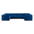 thumbnail image 2 of Conjure Channel Tufted Performance Velvet 6-Piece U-Shaped Sectional-EEI-5851-GLD-BLK, 2 of 5