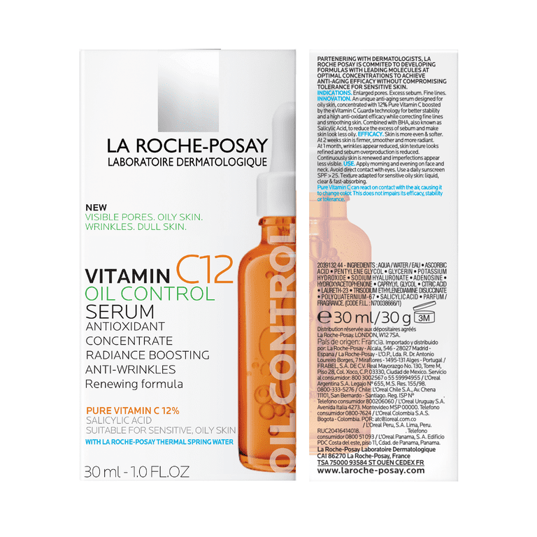 La Roche-Posay Vitamin C12 Oil Control Serum, 1.01 fl oz - Walmart.com