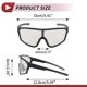thumbnail image 4 of 1 juego de gafas de motocicleta Tri-Acetyl Cellulos PC gafas de sol para deportes al aire libre para motocross, bicicleta de tierra, lente clara, marco negro y gris, 4 of 6