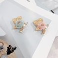 thumbnail image 6 of CZ Flower Brooches for Women Elegant Flowers Pins for Clothes Fabric Floral Brooch Lapel Pin Corsage Accessories Pearl Crystal Corsage Wedding Dancing Party Ceremony Banquet Fashion Jewelry, 6 of 12