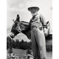 thumbnail image 2 of Portrait of a senior man with a donkey Poster Print (24 x 36), 2 of 4