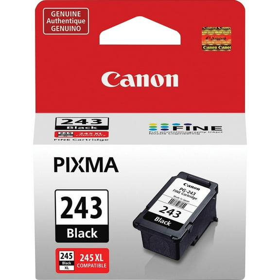 Canon PG-243 Standard Yield Black Ink Cartridge, 1287C001