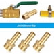 thumbnail image 3 of Conector de acoplador de manguera de púas de latón 4X con conector de pezón macho de PC de 1/2 pulgada para aire, agua, combustible, gasóleo, 14 mm, 3 of 5