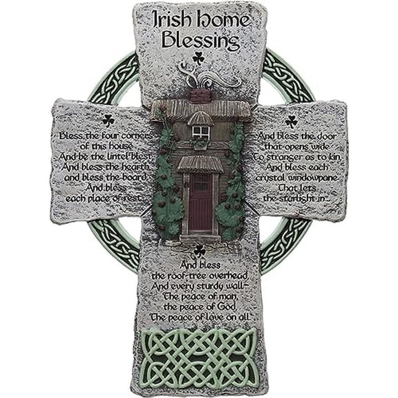Abbey Gift Irish Home Blessing Cross – Inspirational Wall or Tabletop Keepsake