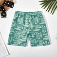 thumbnail image 4 of Gubotare Boy Swim Trunks Baby Boy Swim Trunks Cartoon Print Elastic Waist Swimming Shorts Beach Board Bathing Suit Swimwear Size 5-6T (Blue,5-6 Years), 4 of 6