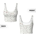 thumbnail image 5 of Fotbe Funny Chicken Pattern Womens' Sports Bra Longline Wirefree Padded with Medium Support Sports Moisture-Wicking Workou Vest,Tank Top-XX-Large, 5 of 9