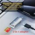 thumbnail image 3 of Kebiory USB 3.1 Type C USB-C to Micro SD SDXC TF Card Reader Adapter with Charging Port for iPhone 15/iPad/Mac/Laptop (Silver,1 Pack）, 3 of 5