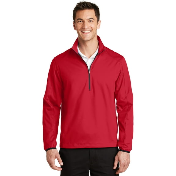 Port Authority Active 1/2 Zip Soft Shell Jacket-4XL (Rich Red)