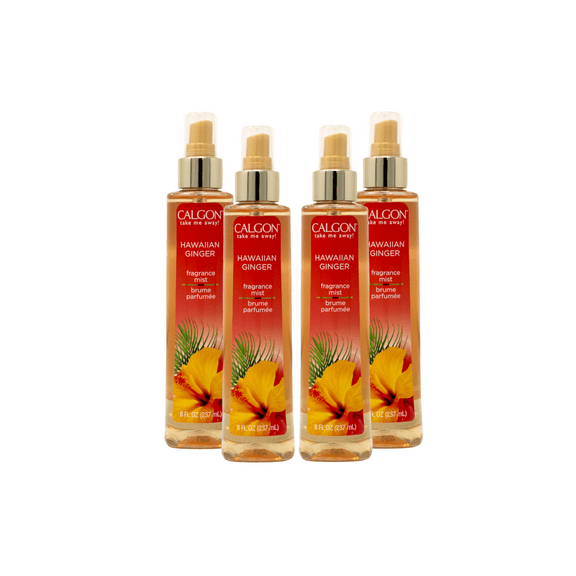 Calgon Fragrance Body Mist, Hawaiian Ginger, 8 fl oz - 4 Pack