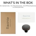 thumbnail image 3 of Ravinte 30 Pack Drawer Pulls 1-1/4 Inch Kitchen Cabinet Knobs Solid Round Dresser Drawer Knobs Oil-Rubbed Bronze Dresser Knobs Drawer Knobs Simple Cabinet Hardware For Cupboard Drawer Pulls, 3 of 5