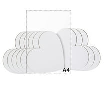 12 pcs Heart Painting Canvas Panels Blank Canvas Drawing Boards for Oil Acrylic Painting Students Artist Hobby Painters and Beginners 15x15cm