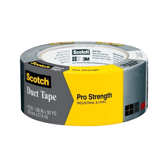 3m Pro Strength Duct Tape, 1.88" X 30 Yard, Gray, 1 Roll Per Pack