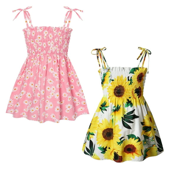 Baby Girl Clothes summerrrr Floral Slip Dresses, Little Kids summerrrr Dresses, Beach summerrrr Tunic Dress