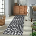 thumbnail image 2 of HOMERRY 9' x 12' Area Rug for Living Room Washable Bedroom Chic Moroccan Geometric Carpet, Dark Gray, 2 of 7