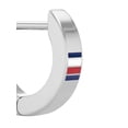 thumbnail image 2 of Tommy Hilfiger Huggie Hoop Earrings, Grey, 2 of 4