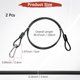 thumbnail image 3 of Cable de Seguridad con Ganchos y Bucles [2Pcs] - 3.28ft / 39.4 Pulgadas Cable de Seguridad para Candado de Equipaje de Acero Inoxidable para Bicicletas y Equipaje - [Negro], 3 of 6