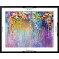 thumbnail image 5 of Art.com Abstract Floral Watercolor Painting. Hand Painted White, Yellow and Red Flowers in Soft Color. Blue Art Print by pluie_r, Black Frame Wall Art, 29" x 23", 5 of 5