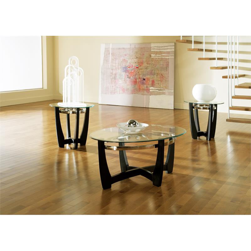 Steve Silver Matinee 3 Piece Glass Top, Steve Silver Matinee Coffee Table Set