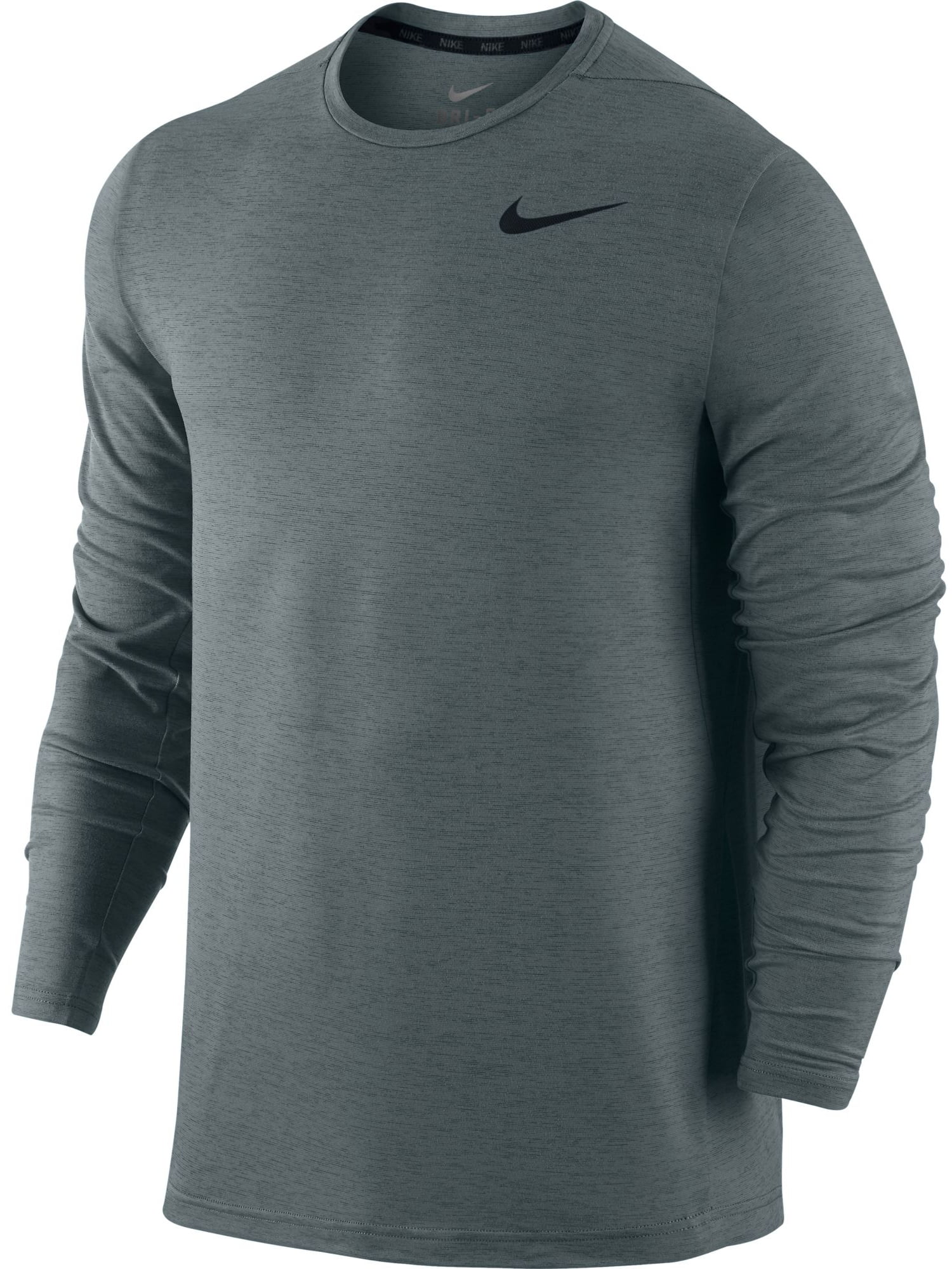 Nike Dri-Fit Training Longsleeve Men's T-Shirt Gym Grey/Black 742232 ...
