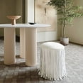 thumbnail image 6 of TOV Furniture Shag Me Ivory Performance Vegan Leather Ottoman, 6 of 6