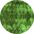 thumbnail image 1 of Ahgly Company Indoor Round Abstract Green Modern Area Rugs, 3' Round, 1 of 4