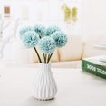 thumbnail image 2 of Flores artificiales, flores falsas, hortensias artificiales de plástico de seda, 6 cabezas, ramo de novia para boda, para el hogar, jardín, fiesta, decoración de boda, 6 unidades (azul) oso de fresa  Juguete, 2 of 6