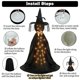 thumbnail image 4 of Fantasma Negro Brillante LED Decoración de Fantasma de Halloween Fantasma de Pie Fantasma de Jardín Fantasma Negro Sombrero Normal, 4 of 5