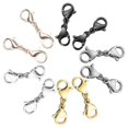 thumbnail image 4 of 8 Pcs Double Lobster Clasps for Necklace Bracelet DIY Jewelry Making Silver Connector Clasps, 4 of 5