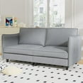 thumbnail image 2 of Modern Sofa Couch,74.27'' Loveseat Sofa Mid Century Comfy Couch, 2-Seater Love Seats for Small Spaces, Apartment,Grey, 2 of 7
