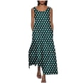 thumbnail image 2 of Liquidation d'Été 2025! Robe Grande Taille pour Femmes, Liquidation d'Été pour Femmes, Robe d'Été Sexy Mode Imprimée Sans Manches Col Rond, 2 of 5