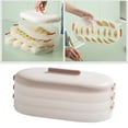 thumbnail image 3 of Contenedor apilable de 3 niveles para congelar alimentos, ideal para dumplings y cereales. rosado, 3 of 9