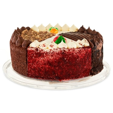Freshness Guaranteed 8" Variety Cake, Carrot, German Chocolate, Chocolate and Red Velvet, 44 oz