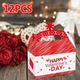 thumbnail image 3 of 12 Piezas Cajas de Regalos para el Día de San Valentín Caja de Papel Portátil Cajas de Regalos con Soporte Rojo Caja de Regalos para Fiestas para, 3 of 7