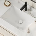 thumbnail image 3 of Stylish Undermount 21 ¼"Wx 14 ½"D White Rectangular Bathroom Sink with Pop up Drain P-203D, 3 of 9