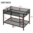 thumbnail image 3 of Metal Full XL over Full XL Bunk Bed for Adults,Space-Saving/Noise Reduced/No Box Spring Needed, Black, 3 of 13