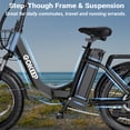 thumbnail image 3 of GOKEEP Folding Electric Bike for Adult, 900W Motor, 52V 18.2Ah Removable Battery, 20" Fat Tire & 7-Speed Commuter Ebike, UL2849, Black, 3 of 8