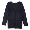 thumbnail image 1 of Max Studio London Cardigan à Col en V pour Femmes, Bleu, Petit, 1 of 1