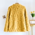 thumbnail image 2 of APEXFWDT Women’s Fleece Bed Jacket Button Down Color Block House Coat Sleeping Bed Jackets with Pockets, 2 of 8