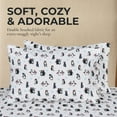 thumbnail image 3 of Sleepdown Twin Sheets - 100% Cotton Flannel Bed Sheets Set with Deep Pockets, Brushed Flannel with Elastic Fitted Sheet Set, Soft & Cozy Sheets - 3 Piece Bedding and Pillowcase set - Penguin, 3 of 6