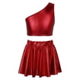 thumbnail image 1 of Alvivi Haut Court pour Filles avec Jupe Plissée Jazz Hip-Hop Performance Costumes de Danse Uniforme de Cheerleading Rouge 3-4, 1 of 7