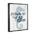 thumbnail image 4 of Stupell Industries Down By The Sea Seahorse Graphic Art Jet Black Floating Framed Canvas Print Wall Art, Design by Lil' Rue, 4 of 6