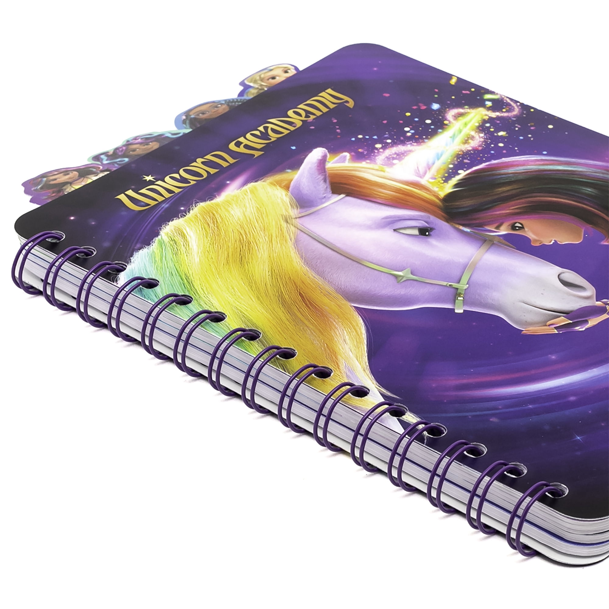 Inkology: 4 Tab Journal: Unicorn Academy - 160 Dot Pages, Magical Themed Spiral Notebook, 4 Character Dividers, Writing-Notes-Dreams-Doodles, Kids 3+