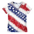 thumbnail image 4 of DHFJKG 250 Years Anniversary USA Shirts For Women Short Sleeve V Neck T Shirt American Flag Print 4Th Of July Independence Day Tee Top, 4 of 4