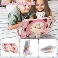 thumbnail image 5 of Dteck Shoulder Strap Case for Apple iPad 8th Generation 10.2" (2020),360° Rotating Hand Strap Kids Friendly Shockproof Cute Rubber Kickstand iPad 7th Gen 10.2" 2019 Protector Cover,Pink, 5 of 6